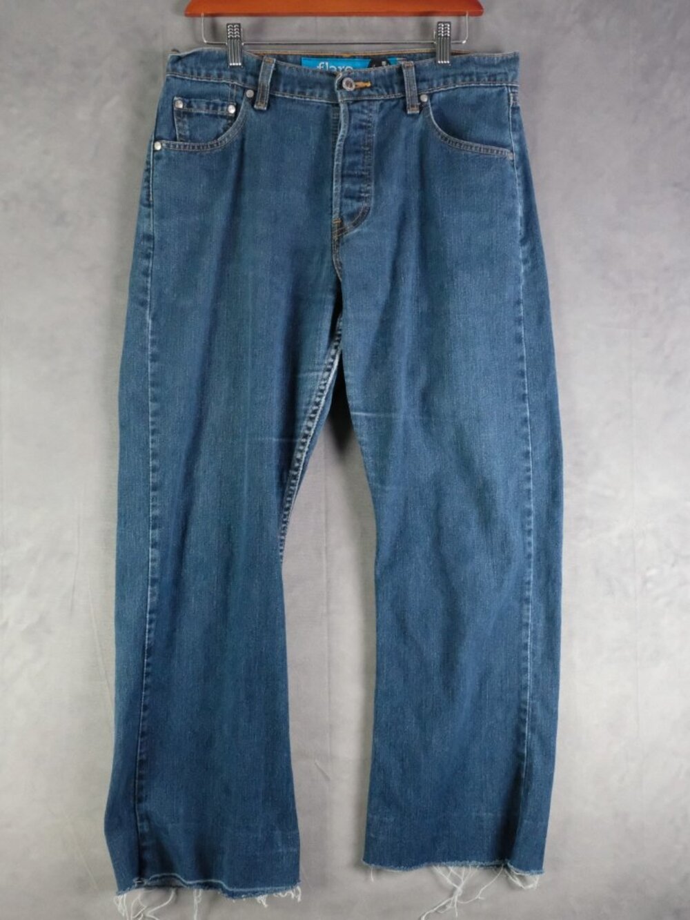 Levis Silver Tab Jeans Mens 32X28 Blue Flare Button Fly Medium Wash Y2K